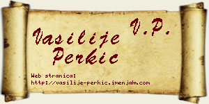 Vasilije Perkić vizit kartica